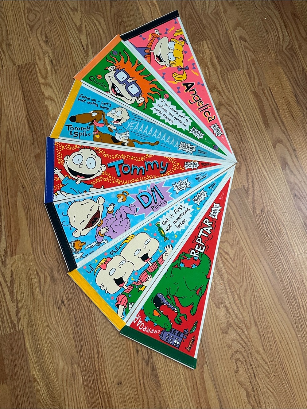 Rare Vtg 1998 Rugrats Complete Collection if Movie Felt Pennants Set